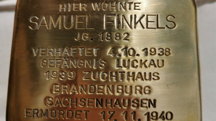 Stolpersteinverlegung für Samuel Finkels am 11. Juni
