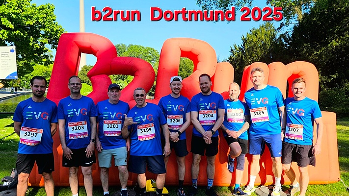 Teamgeist trifft Laufschuhe - EVG beim B2run Firmenlauf