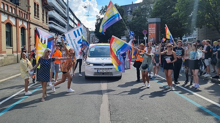 EVG auf dem Christopher Street Day in Stuttgart: bunt – laut – proud