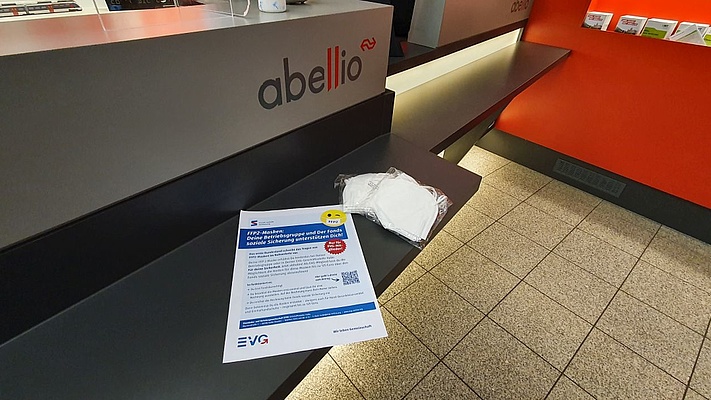 Abellio Betriebsgruppe verteilt FFP2-Masken an Kolleg*innen
