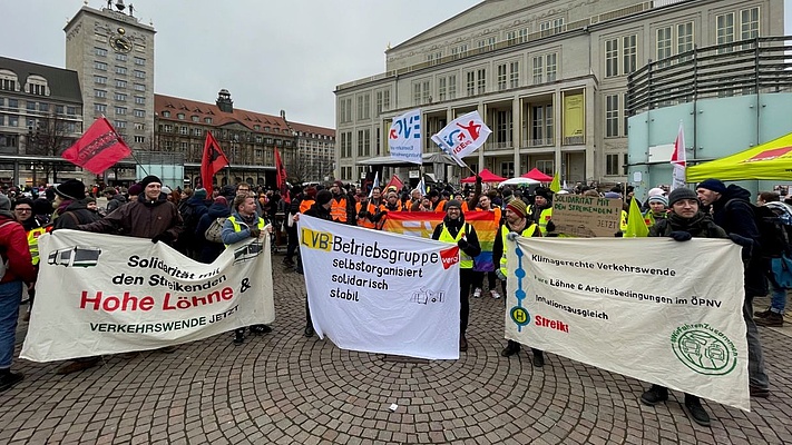 Solidarität mit den Streikenden - für eine Verkehrswende