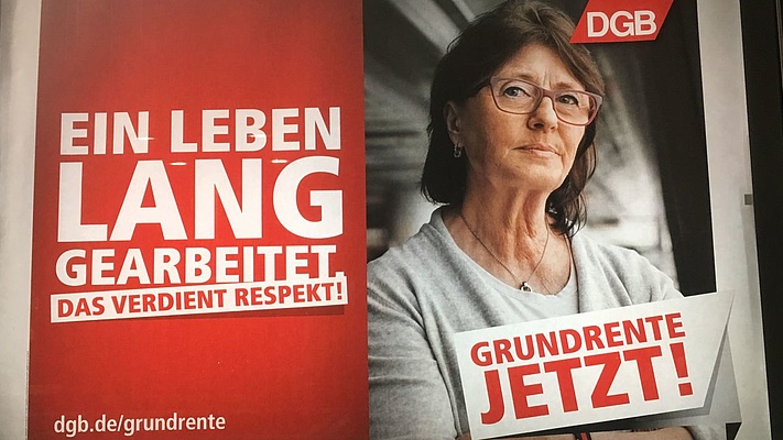 EVG und DGB fordern: Grundrente jetzt! Lebensleistung verdient Respekt