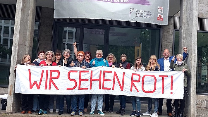 Ohne Frauen geht es nicht! Solidaritätsaktion für DB Cargo