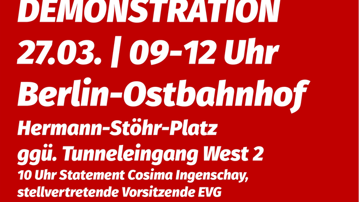 Warnstreiktag: DEMONSTRATION 27.03. | 09-12 Uhr