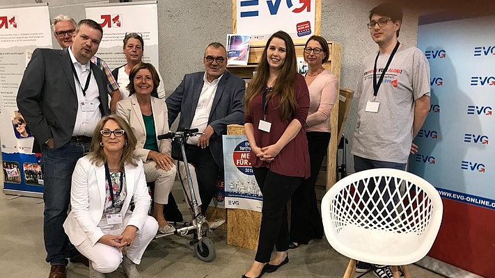 Tarifrunde 2018: EVG-Geschäftsstelle Mainz auf Mitbestimmungsmesse