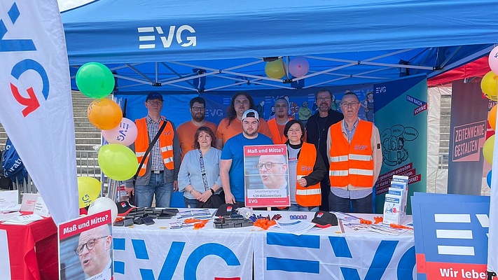 EVG Rheinland-Pfalz bei der Hauptveranstaltung des DGB am 01. Mai in Koblenz