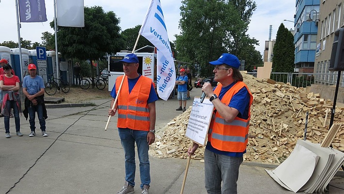 EVG unterstützt Streik der IG Metall in Leipzig