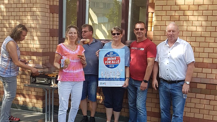 DB Station&Service RB Ost: Grillaktion zur Tarifrunde 2018