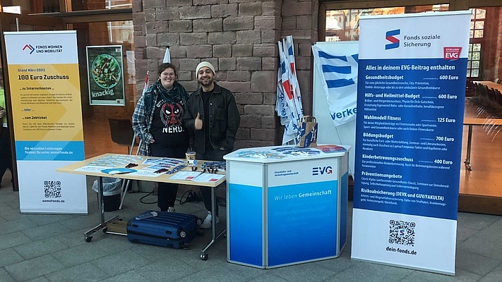 EVG-Infostand in der DB Cargo Zentrale