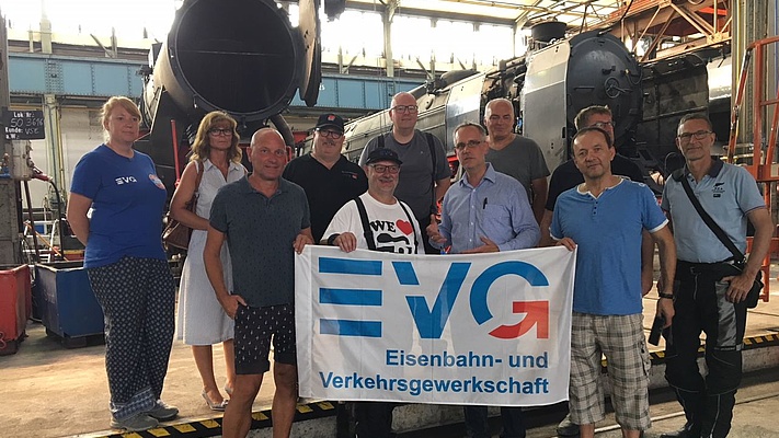 Sommertour des EVG-Vorsitzenden: Letzte Station Dampflokwerk Meiningen