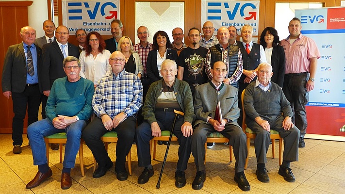Jubilare in Passau geehrt - bis zu 70 Jahre Mitgliedschaft in der EVG