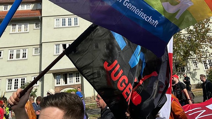 #NichtMitUns: Demonstration in Erfurt