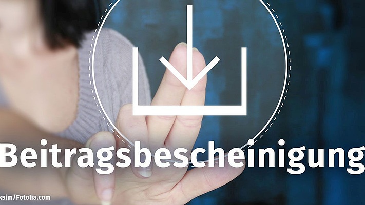 Beitragsbescheinigung für 2017 - ab sofort online verfügbar