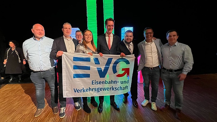 EVG-Delegation NRW beim Arbeitnehmerempfang 2025 in Oberhausen