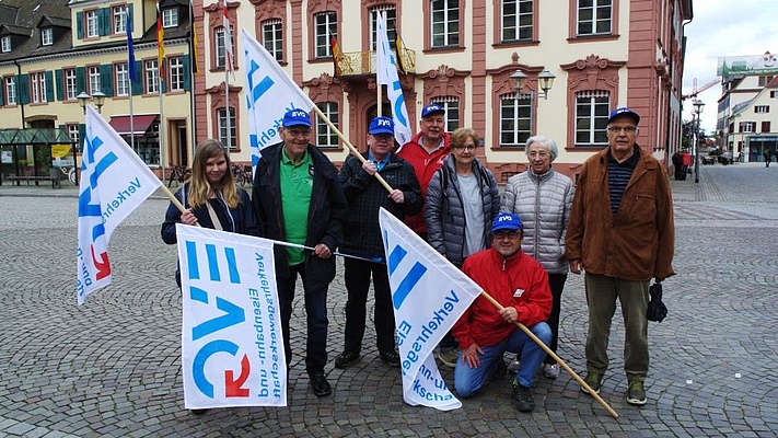 1. Mai 2018 in Offenburg : zahlreiche Kolleginnen und Kollegen der EVG aktiv