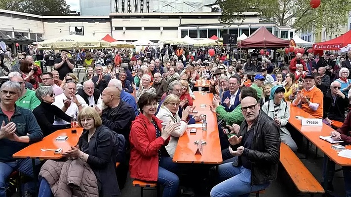 OV Rhein-Neckar, Infostand am 1. Mai in Ludwigshafen (Rhein)