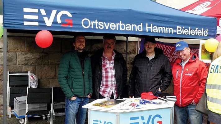 EVG-Ortsverband Hamm-Bielefeld gestaltet 1. Mai mit - Wir sind viele. Wir sind eins.