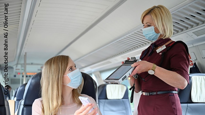 Tragen der Mund-Nase-Bedeckung (MNB): Ab jetzt OHNE Maske bundesweit in Fernverkehr und im ÖPNV