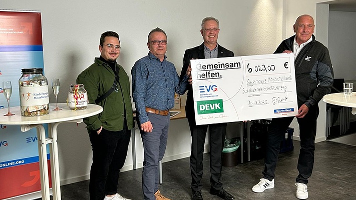 EVG Thüringen spendet über 7.000 Euro für Kinderhospiz und soziale Projekte