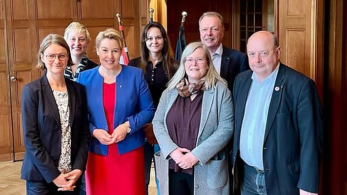 Meinungsaustausch mit Wirtschaftssenatorin Giffey