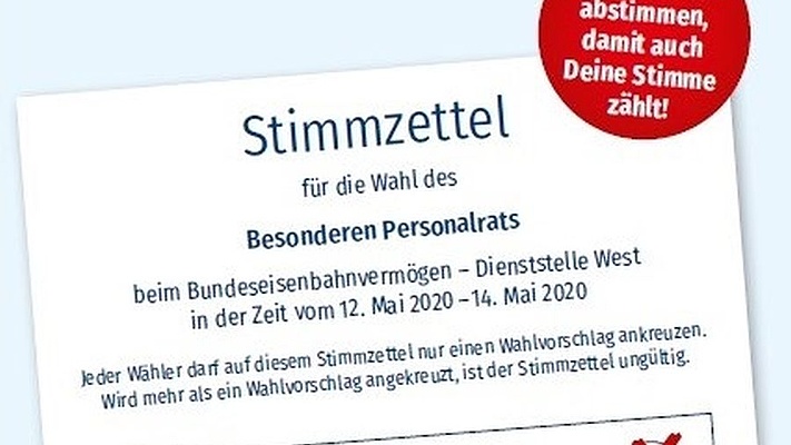 Kandidaten-Flyer zur Personalratswahl 2020: Besonderer Personalrat BEV Dst. West