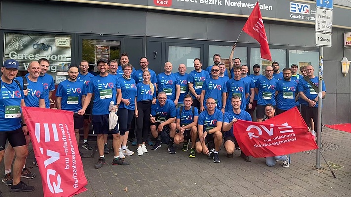 Gemeinsam am Start – unsere EVG-Mitglieder beim AOK-Firmenlauf in Hamm
