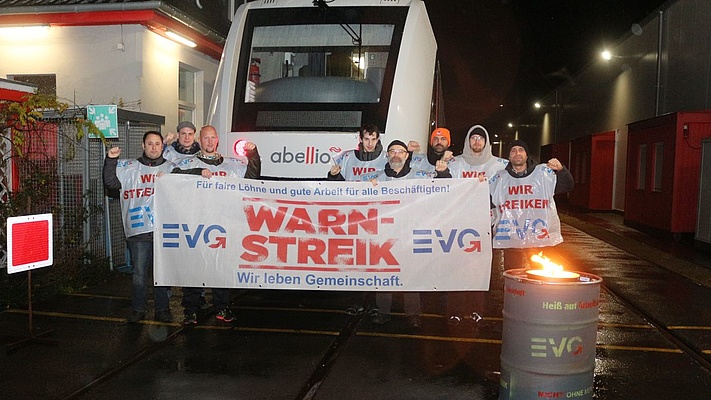 Erfolgreicher Warnstreik bei Abellio Rail NRW