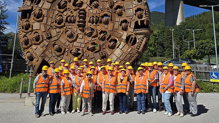 Dresdner Senioren auf Exkursion zur Baustelle des Brenner Basistunnels