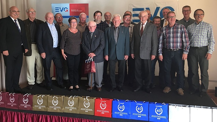 EVG - Ortsverband Ulm ehrt langjährige Mitglieder