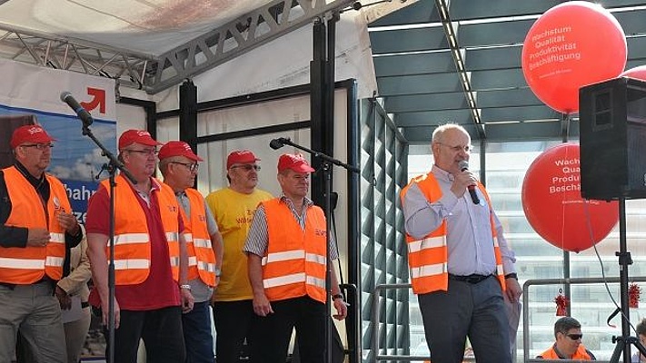 DB Cargo: Protest in Berlin gegen Stellenabbau!