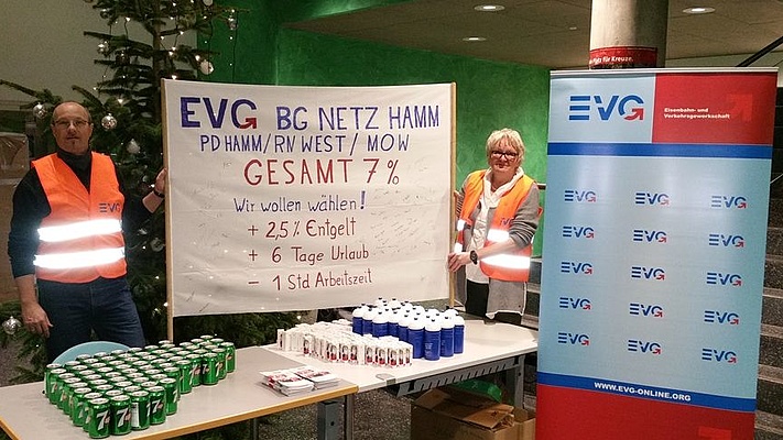 Betriebsgruppe Netz Hamm: Infostand zur Einkommensrunde DB AG