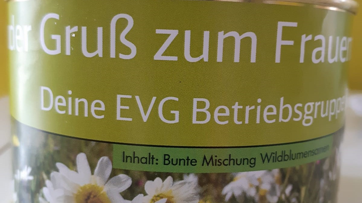 Eine „blühende“ Aktion der Betriebsgruppe DB Zeitarbeit zum Internationalen Frauentag