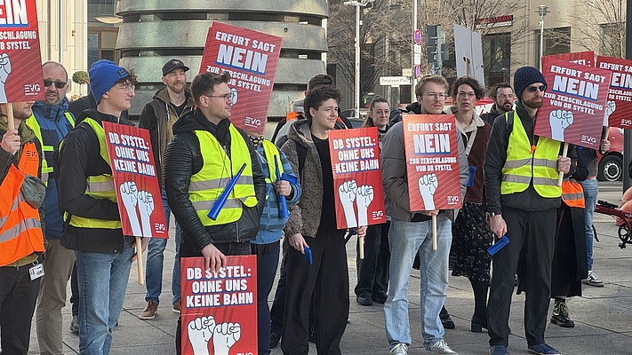Starker Protest gegen Zerschlagungspläne: EVG fordert klare Zukunftsperspektiven