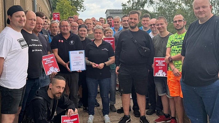 Starkes Zeichen der Solidarität gegen Schließung der Fahrzeuginstandhaltung in Delitzsch