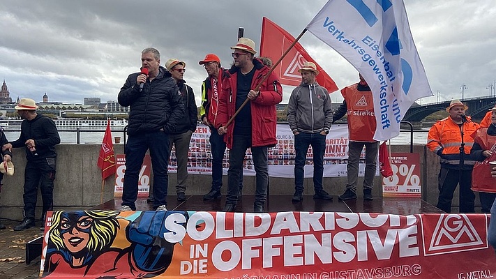 IG Metall Streik - Solidaritätsbotschaft der EVG Rheinland-Pfalz