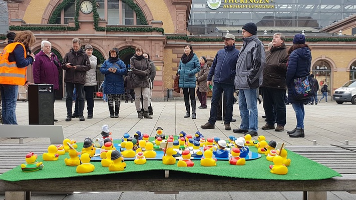 Aktion „Quietsche-Ente“ in Erfurt