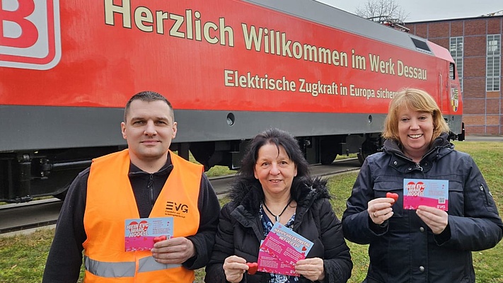 Valentinstags-Aktion im Werk Dessau