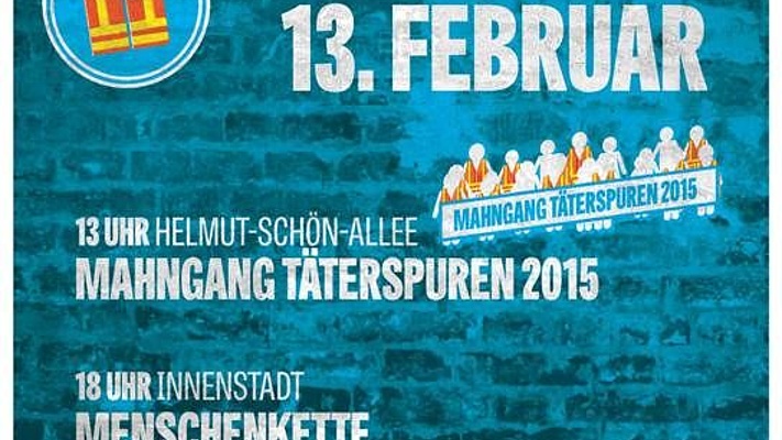 Menschenkette „Mit Mut, Respekt und Toleranz - Dresden bekennt Farbe“