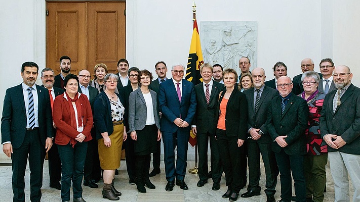 EVG-Betriebsrät/Innen beim Bundespräsidenten