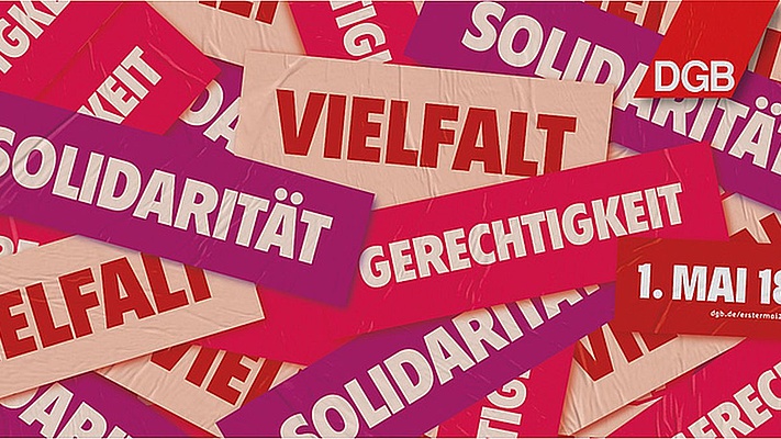 1. Mai in Berlin: Solidarität. Vielfalt. Gerechtigkeit.