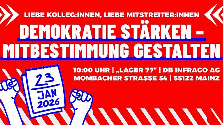 EVG Rheinland-Pfalz: Jahresauftakt mit Ministerpräsident Schweitzer und EVG-Chef Burkert