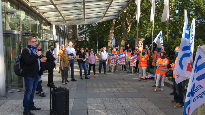 „Bündnis für unsere Bahn“: Kundgebung begleitet dritten Verhandlungstag